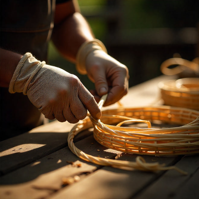 Cane Webbing Lamps